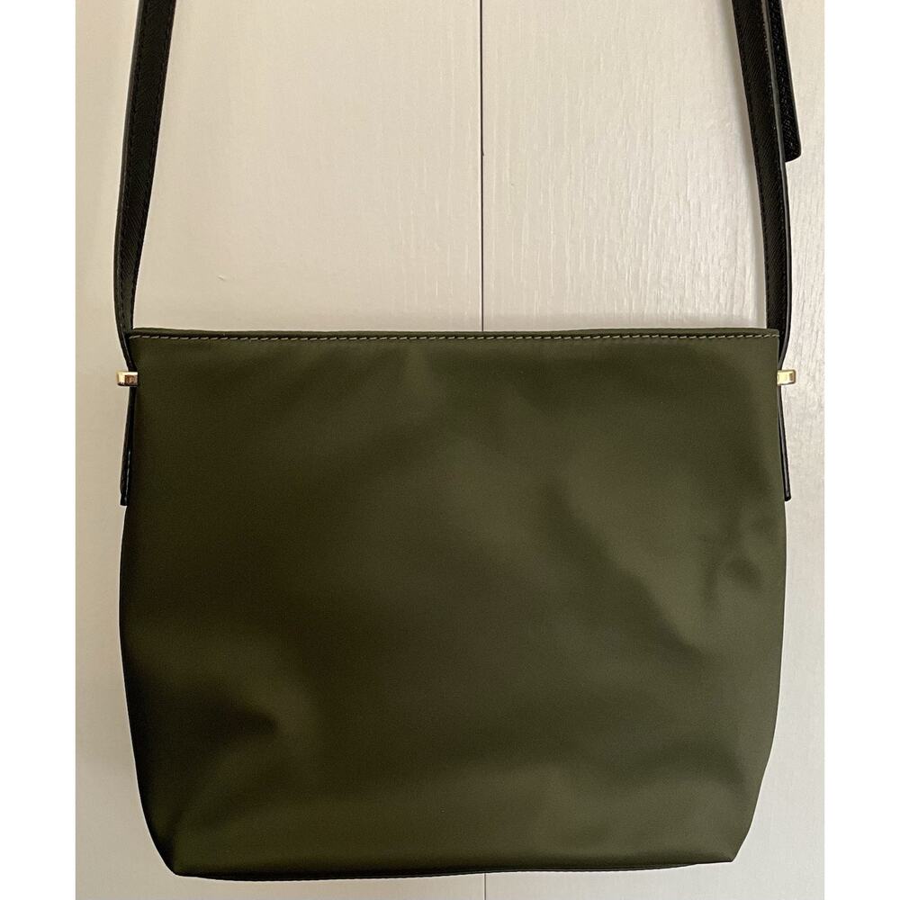 Kate Spade New York Dessi Wilson Road Nylon Crossbody Bag In Olive Green NWOT - Picture 2 of 15